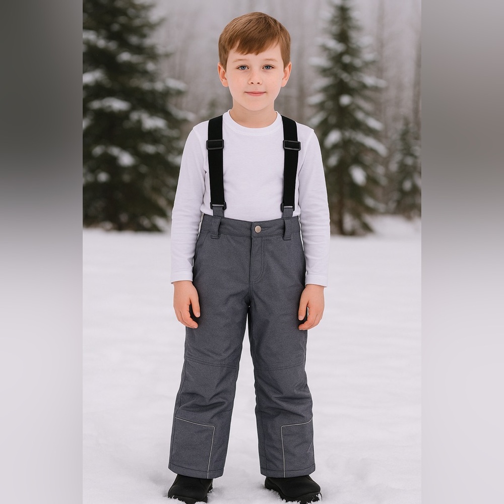 Kids‎ Insulated Snow Pants Size Large Youth Ski Snowboard Grey 134 cm Winter